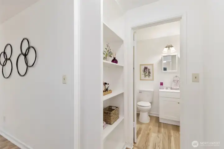 3326 - Built-in storage and refreshed bathroom!