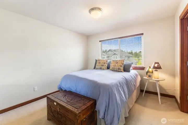 Bedroom #1 with large walk in closet with window for natural light