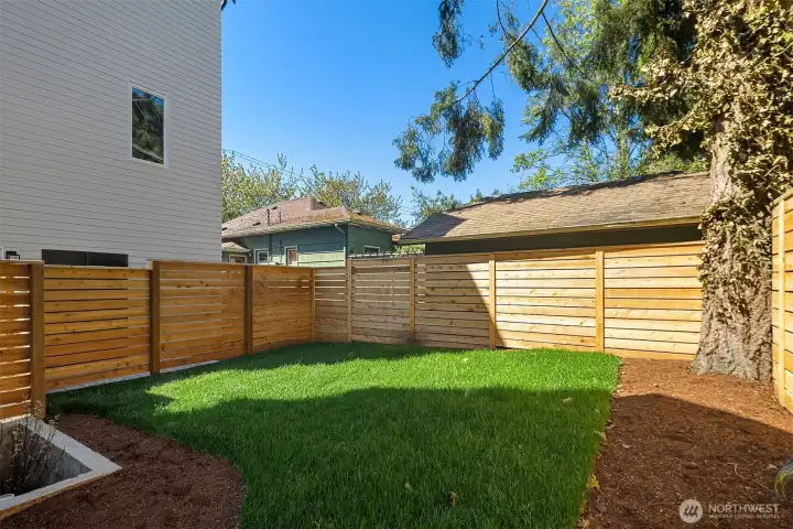 Large private yard