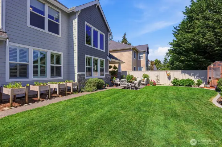 Lush green lawn