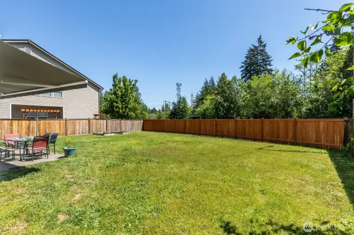 Back Yard with Awning Extended