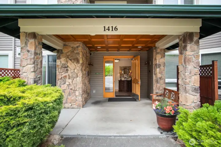 Secure main entry to the building