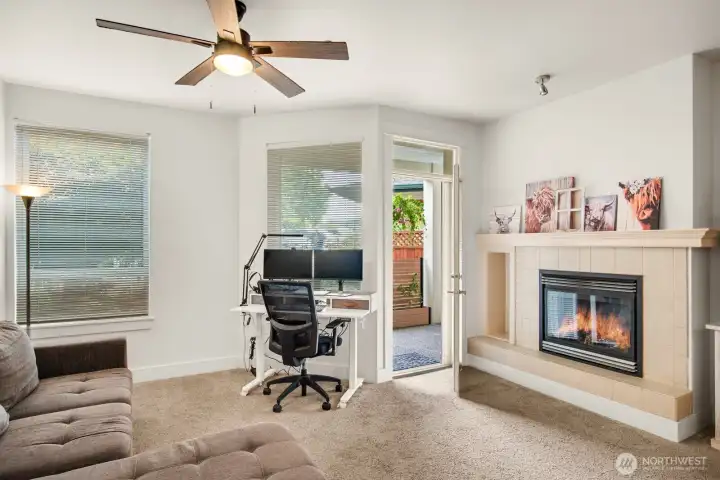 Living room looking towards patio