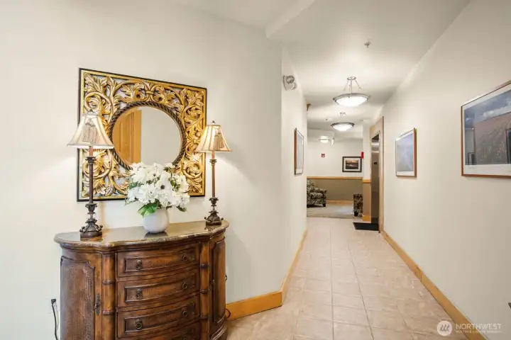 Main Entry to building, this unit is down the hall and to the right