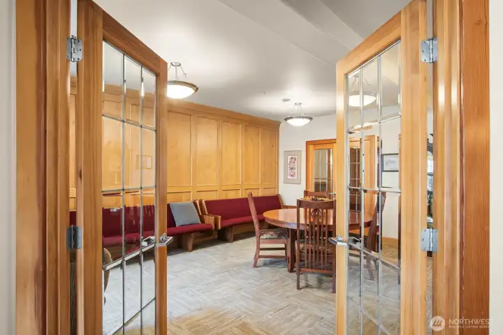 Common area in the building, used for gatherings or playing games