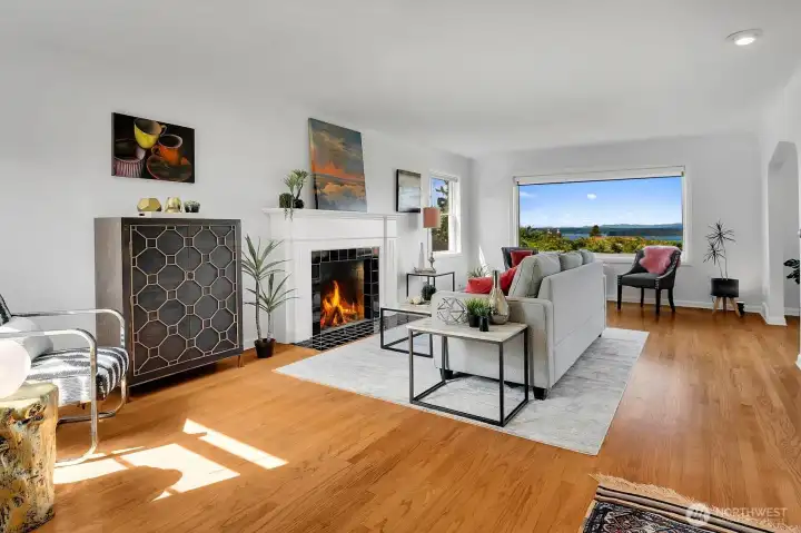 Gracious formal rooms with gleaming hardwood floors