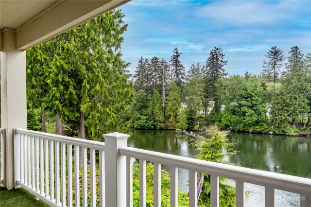 Rear deck gives water views and the beauty of the PNW.