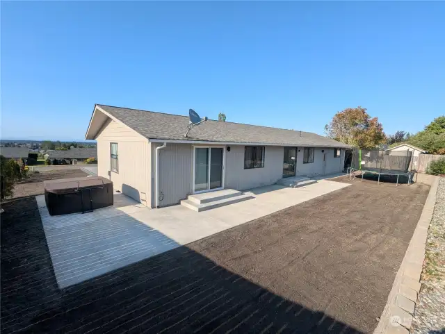 New back patio and hot tub