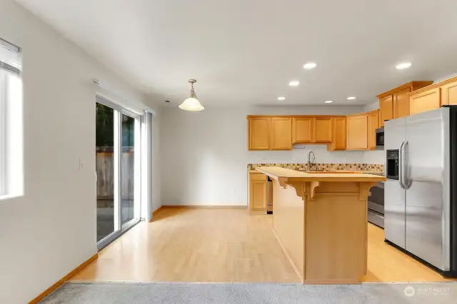 Kitchen with Eating Area & Slider to the Patio