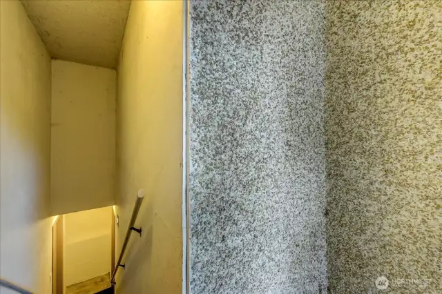 Entry to laundry room downstairs.