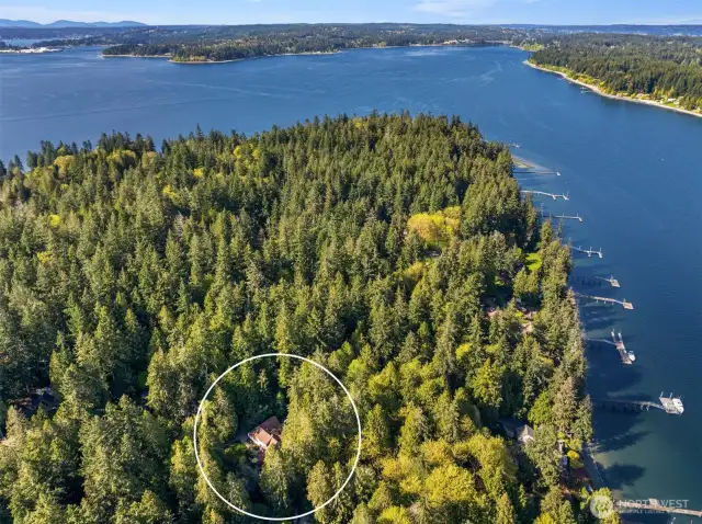 The home is located near a beach access trail. A look at the connection from the home to the beautiful NW waters.