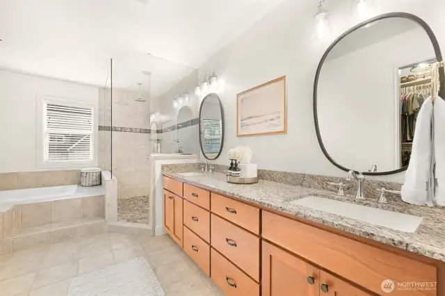 There is also a large walk in closet with professionally installed custom closet. (Closets by Design – Apr 2021)