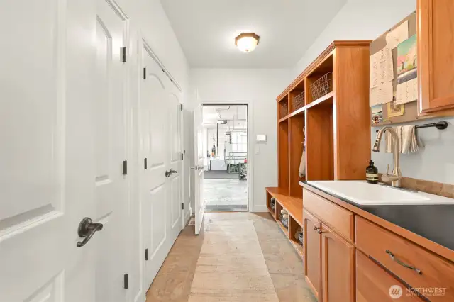 Mud room from the garage
