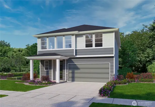 Plans & elevations are artist renderings only; may not accurately represent the actual condition of a home as constructed.  May contain options, colors, or features which are not standard.