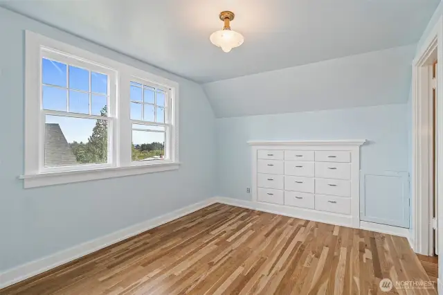 2nd View of Bedroom Showcasing the Built-ins