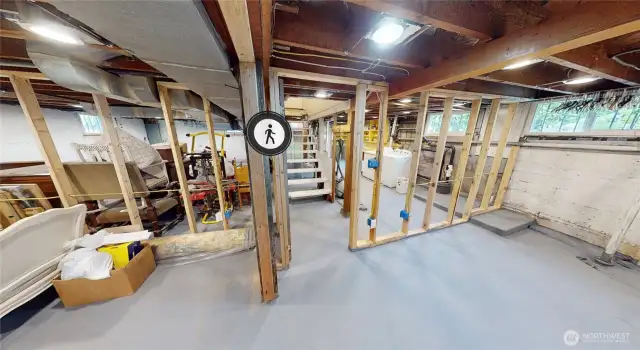 Unfinished Basement with Tons of Potential