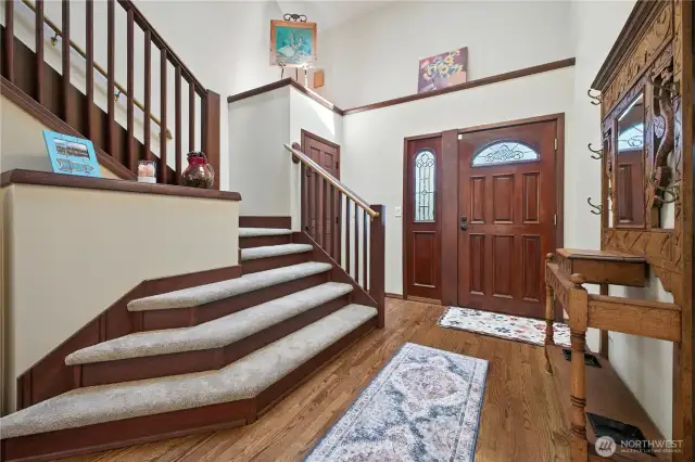 Front Entry - Solid wood trim & doors throughout