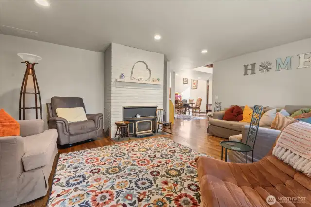 Another angle of fireplace from main living room