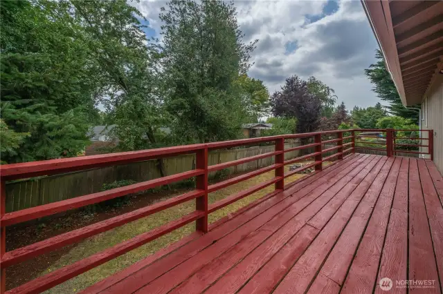 Spacious deck.