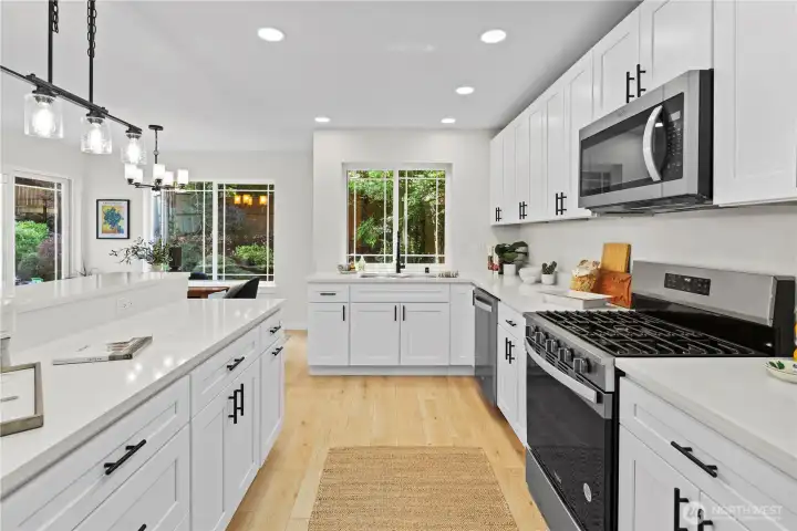 Soft close drawers, SS appliances