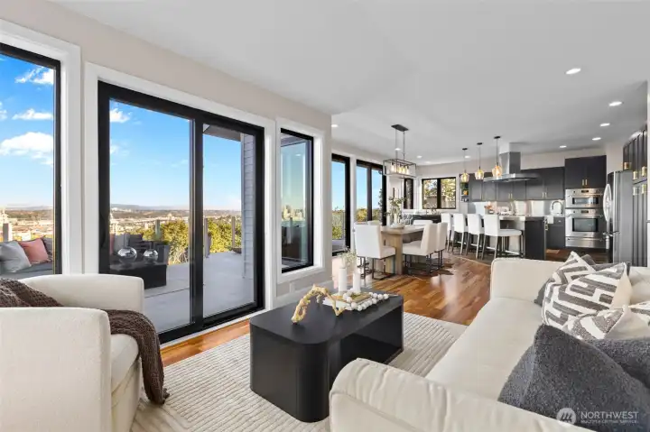 Exceptional great room; upper level