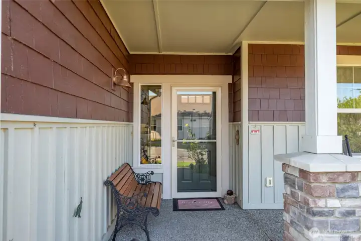 Now that you have taken in the beauty of the covered porch, let's go inside.