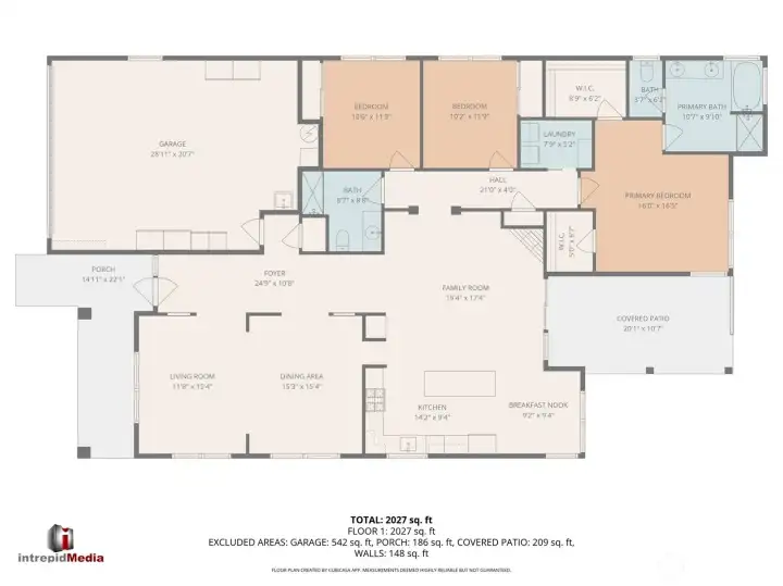 The square footage is not accurate. This is just a rendering.