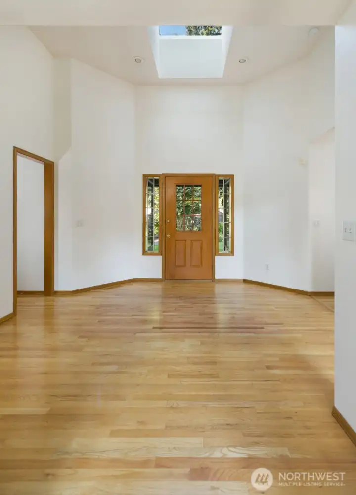 Large Foyer with high ceilings.