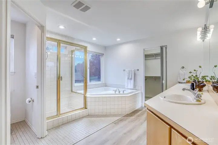 Primary Bath, New Flooring