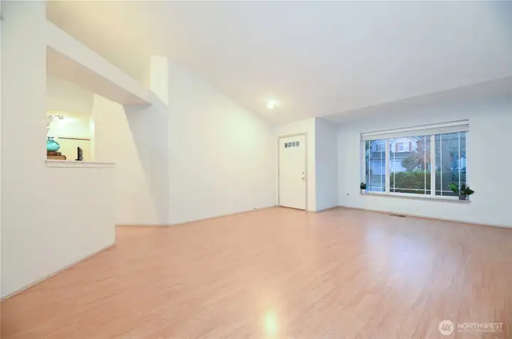Living room with dining space.