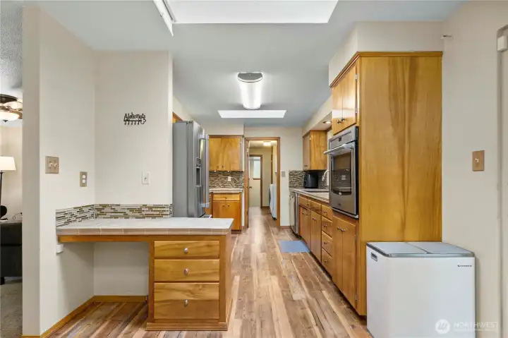 Convient kitchen "office" nook