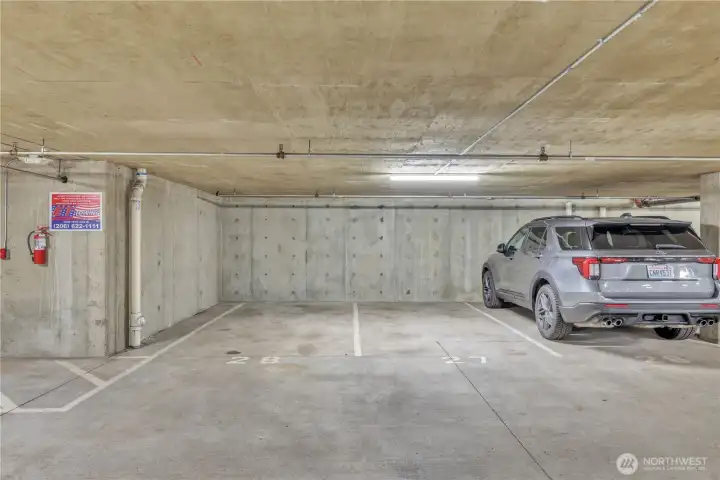 Two dedicated parking spots included.