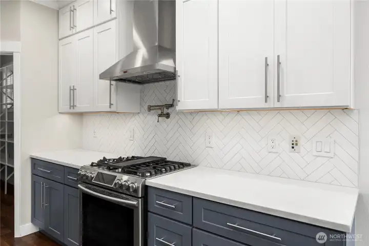 Gas stove and pot filler