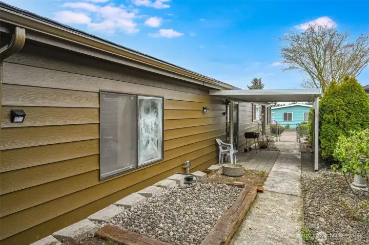 This easy to maintain yard gives you option to make it your own.