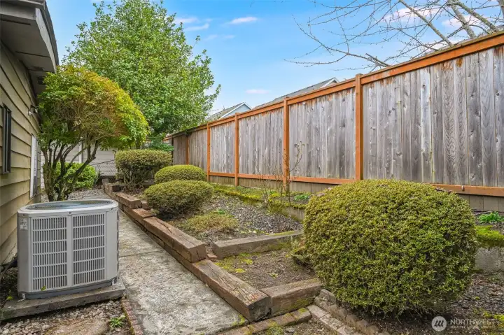 If you like gardening, you have plenty of spaces you can develop. If you do not; it is an easy to maintain yard as is.