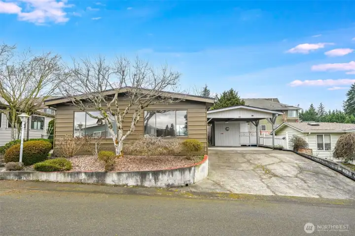 The mature trees frames this home nicely.