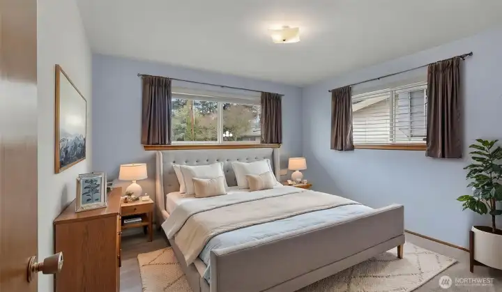 Spacious bedroom (virtually staged).