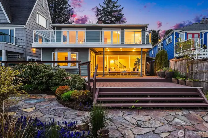 A sunny yard ready for your pots filled with herbs and tomatoes.