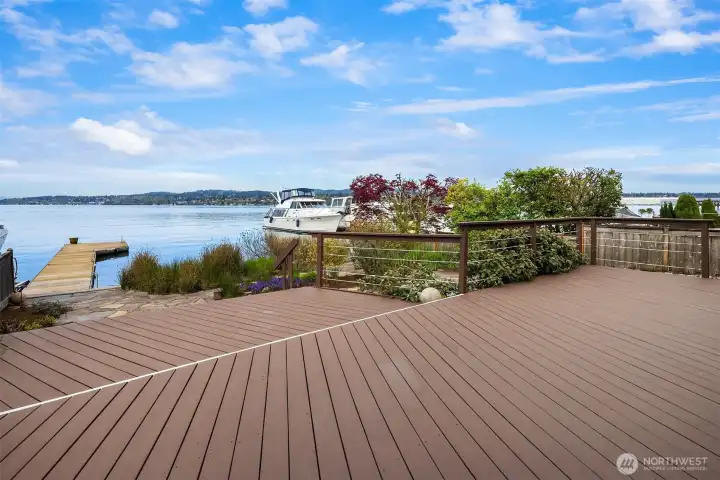 No grass to maintain... the perfect place for potted gardening.