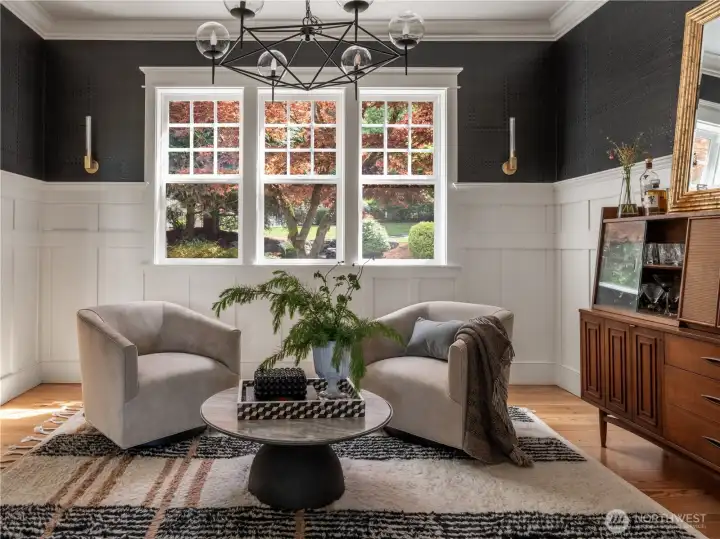 Dining room currently used as a formal sitting area