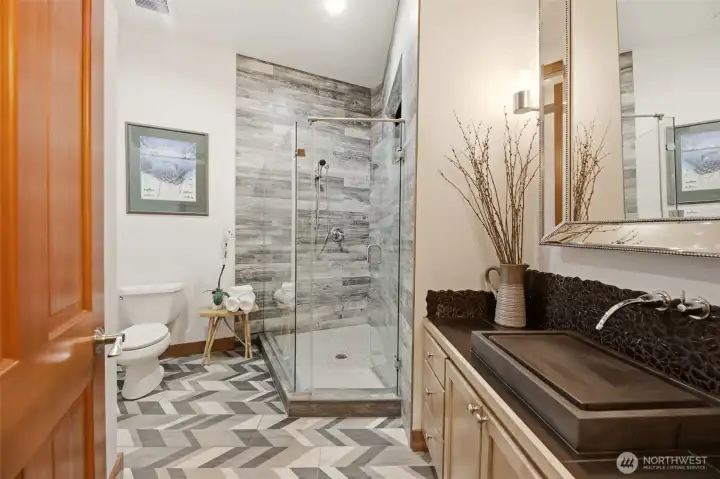 Contemporary main floor 3/4 bathroom! Contemporary main floor 3/4 bathroom!