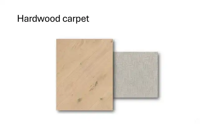 Real hardwood and carpet.