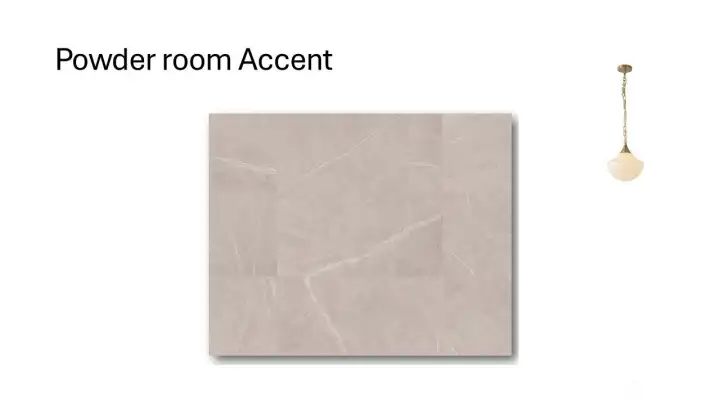 Powder room finishes.