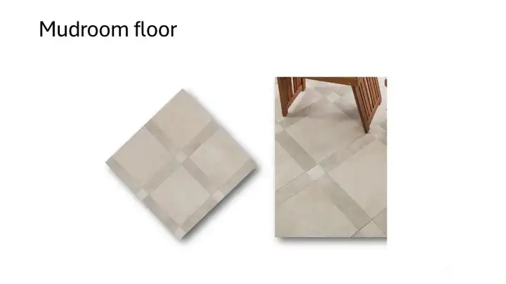 Mudroom tile.