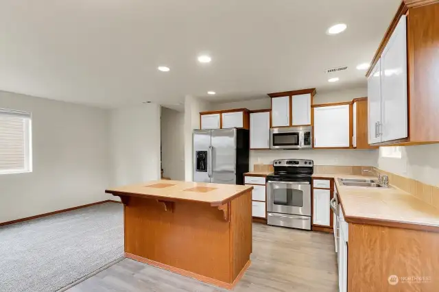 Kitchen viewing into the Living Area