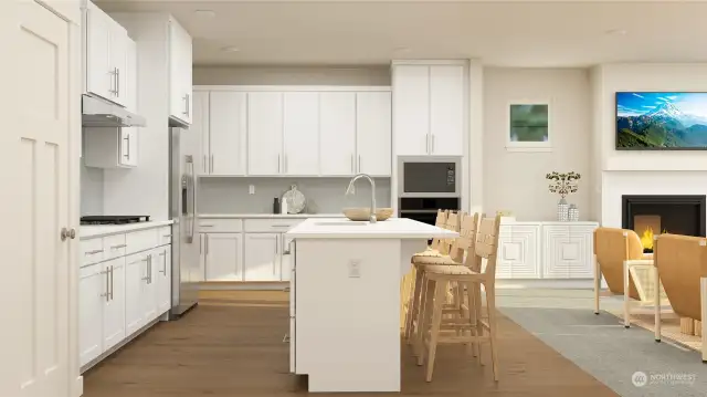 Open Kitchen w/Quartz and all apppliances included