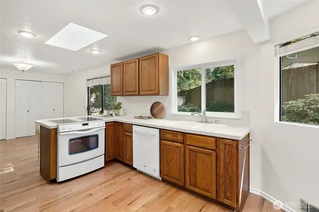 Skylight in kitchen