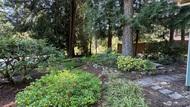 Front side of driveway to the left