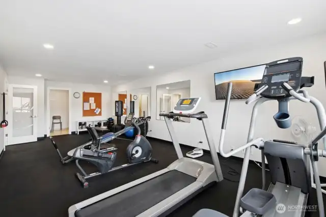 fitness center in clubhouse