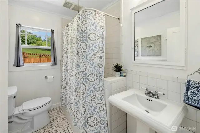Charming main floor bath.